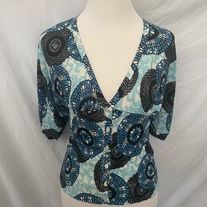 Lucky Brand blue floral sweater